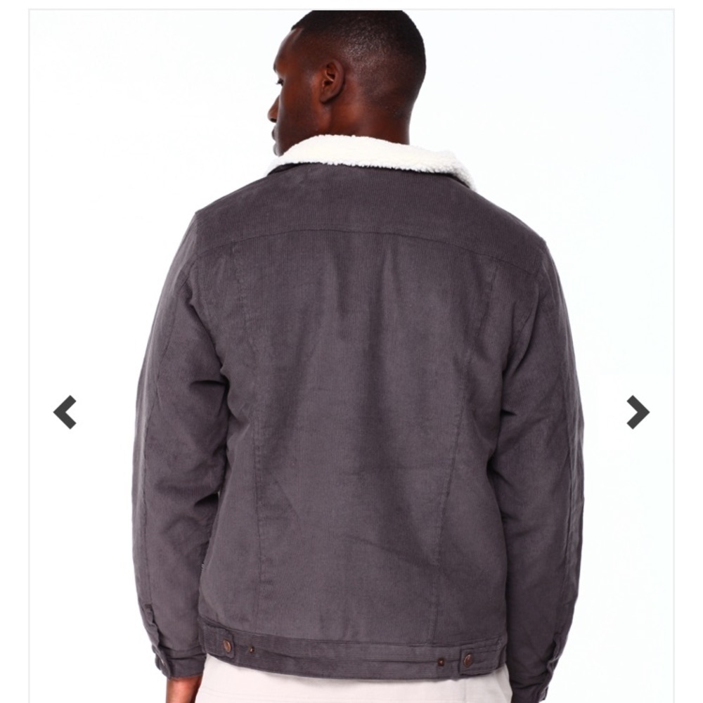 Brooklyn Cloth Mens Sherpa Lined Corduroy Trucker Jacket in Olive SZ S N… - Picture 2 of 12